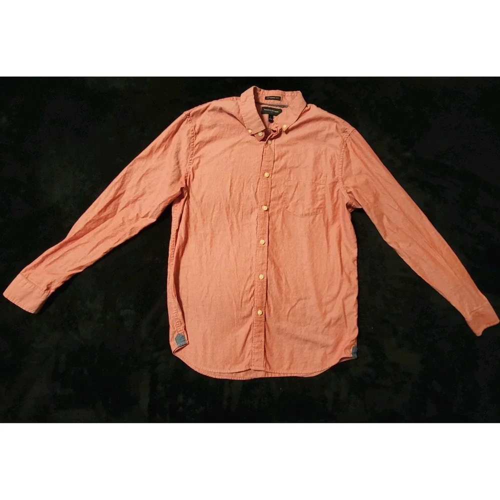 Banana Republic Men's Mango Untucked Fit Long Sleeve Button Down Shirt Size L